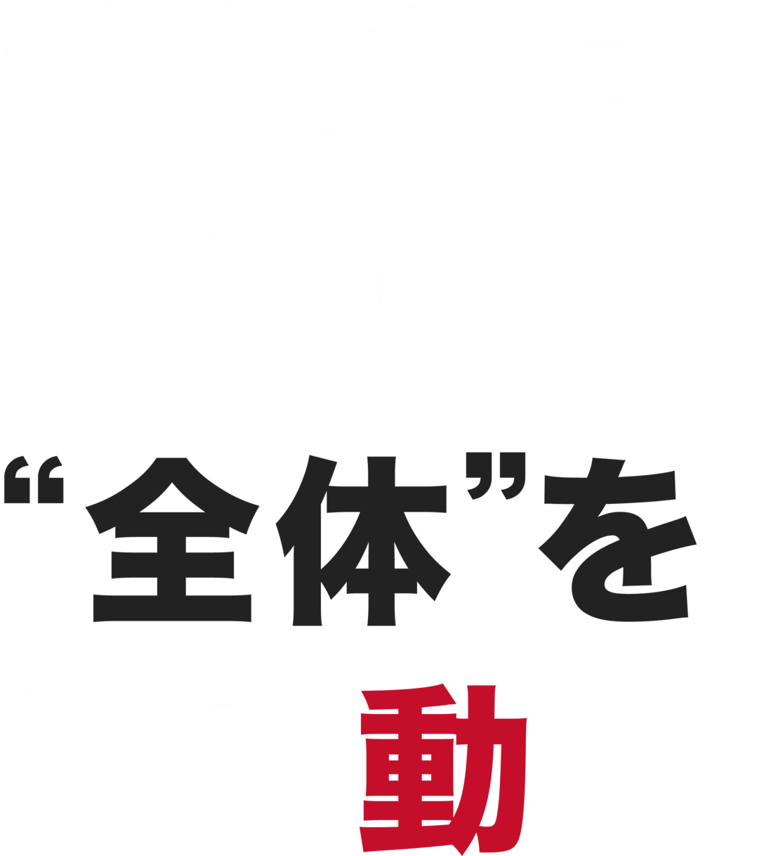 私たちは、最初から全体を見て動く。